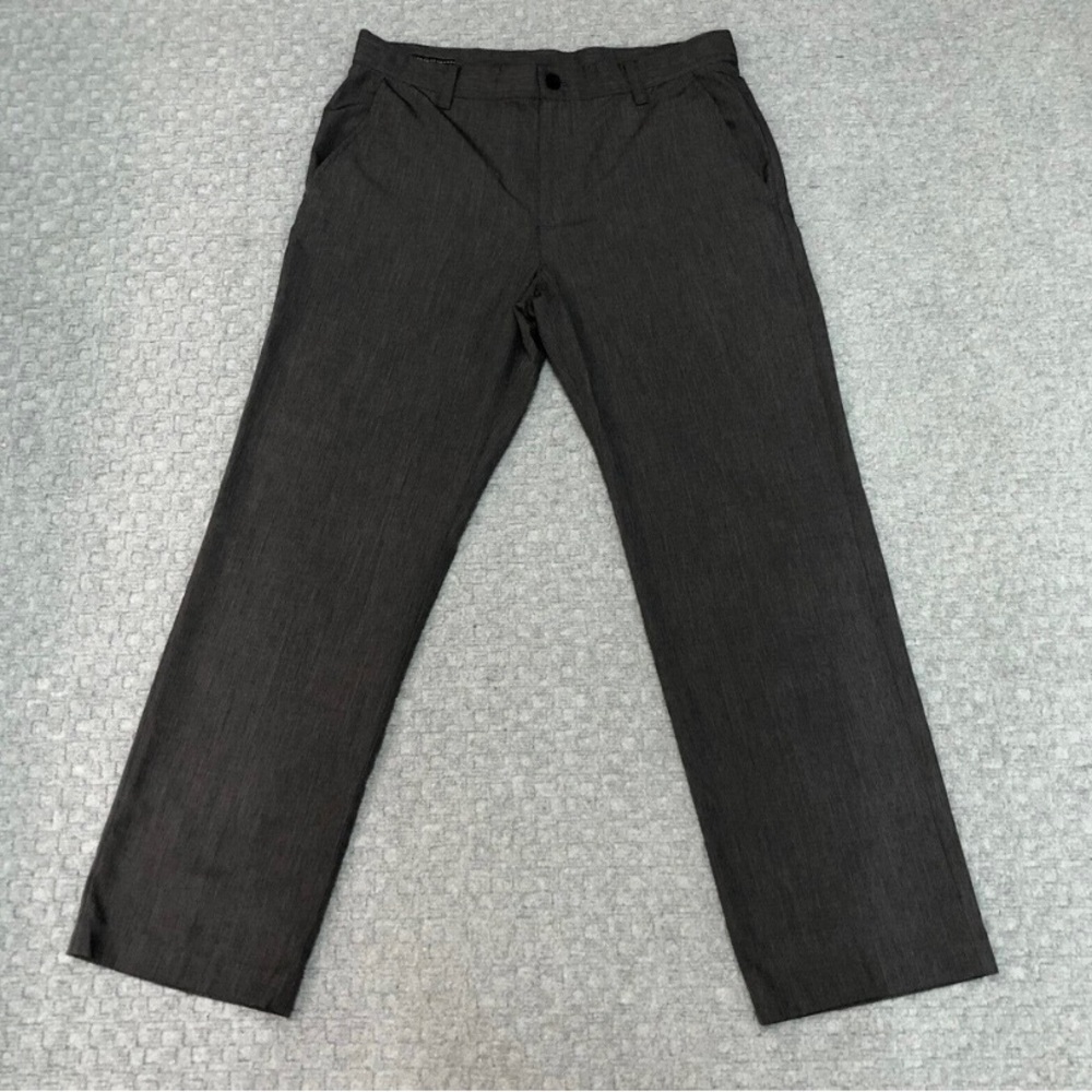 Izod Pants Mens 34x30 Gray Chino Khaki Golf Golfing Golfer Lightweight Tag 34x32